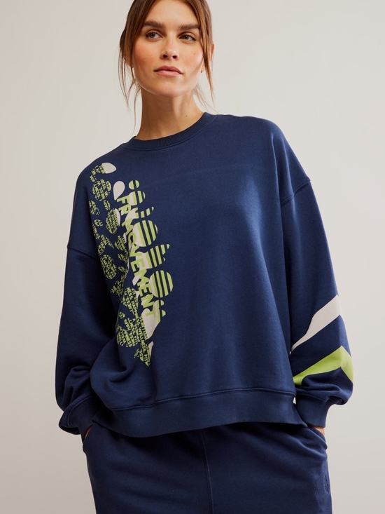 FP Movement by Free People Tops - FP Movement All Star Logo Pullover Midnight Navt Sport Womens Medium Oversized